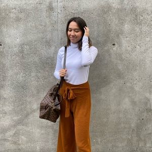 White long sleeve turtle neck